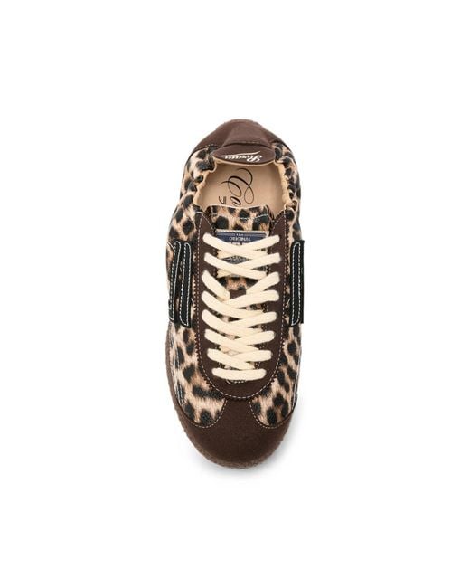 PURAAI Multicolor Leopard-Print Lace-Up Sneakers