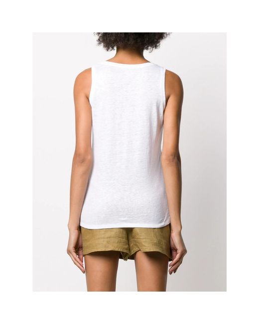 Majestic Filatures White Boxy Fit Vest Top