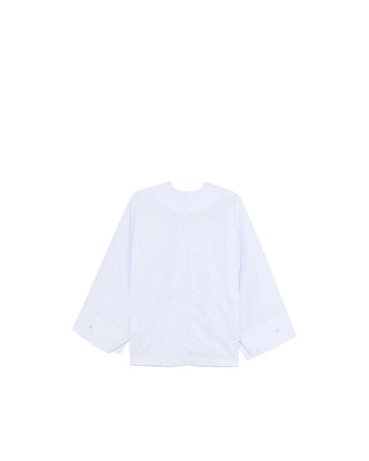 Thelatest White V-Neck Blouse