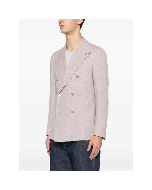 Tagliatore Jackets Pink for men