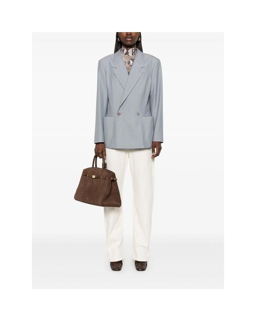 Lemaire White Drop-Crotch Jeans