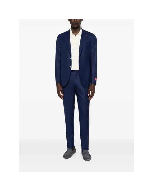 Isaia Blue Suits for men