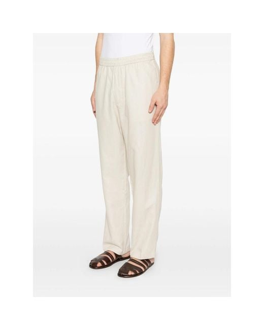 Calvin Klein White Straight Trousers for men
