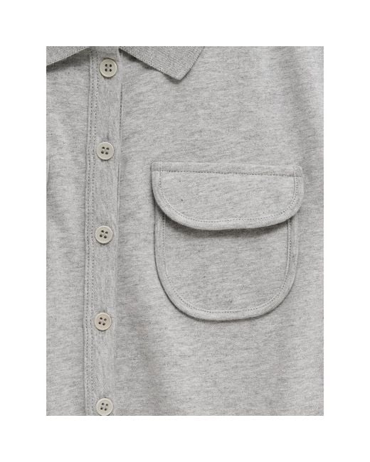 Paloma Wool Gray Susana Cut-Out Button-Up Dress