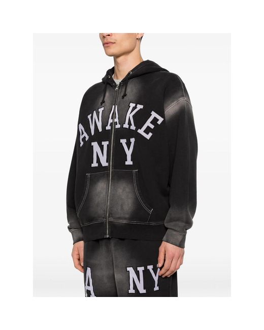 Awake Couture Black Zip-Up Hoodie for men
