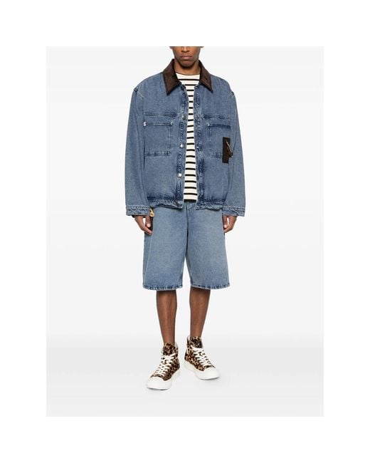Charles Jeffrey Blue Patch-Pocket Shorts for men