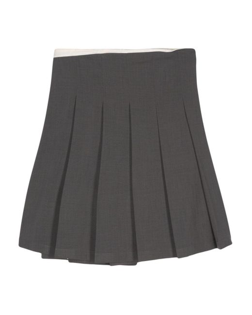 Low Classic Black Pleated Mini Skirt