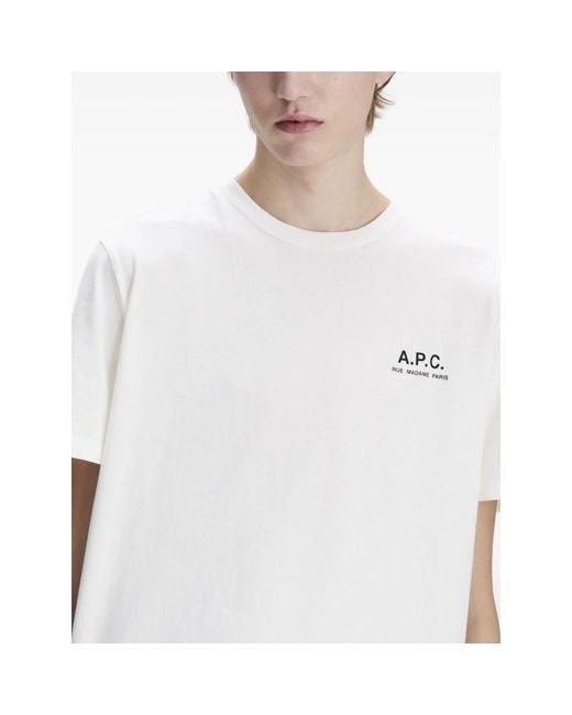 A.P.C. White T-Shirt Off for men