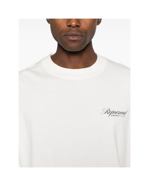 Represent White T-Shirts for men