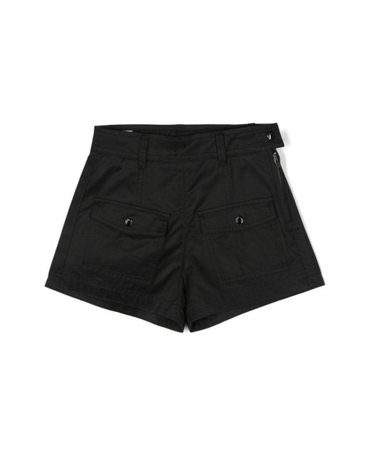 Moncler Black Panelled Cotton-Blend Shorts