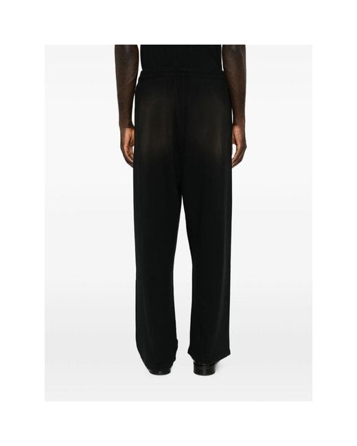 Arte' Black Drawstring Track Pants for men