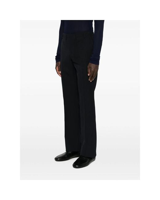 Prada Black Straight-Leg Tailored Trousers for men