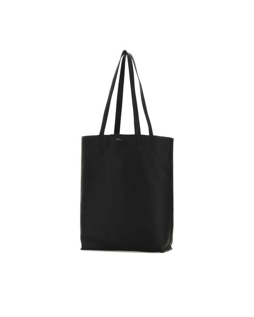 A.P.C. Black A. P.C. Maiko Leather Tote Bag