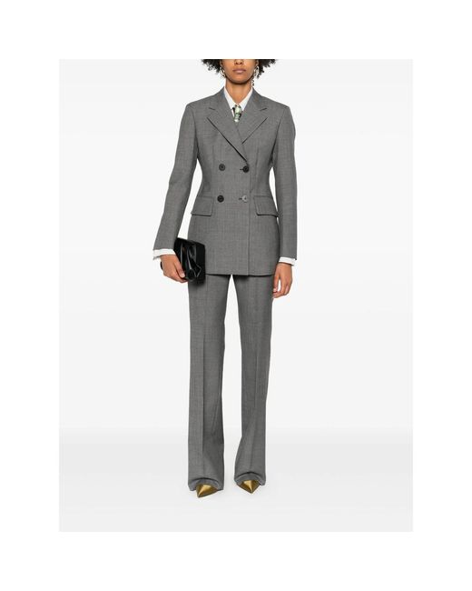 Seafarer Gray Double-Breasted Wool Blazer