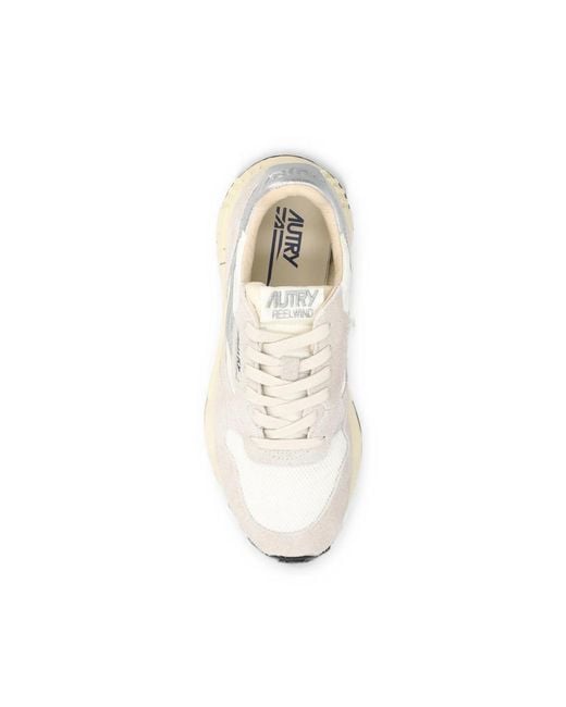 Autry White Reelwind Panelled Sneakers