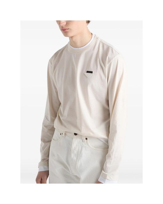 Prada White Neutrals T-Shirts & Vests for men