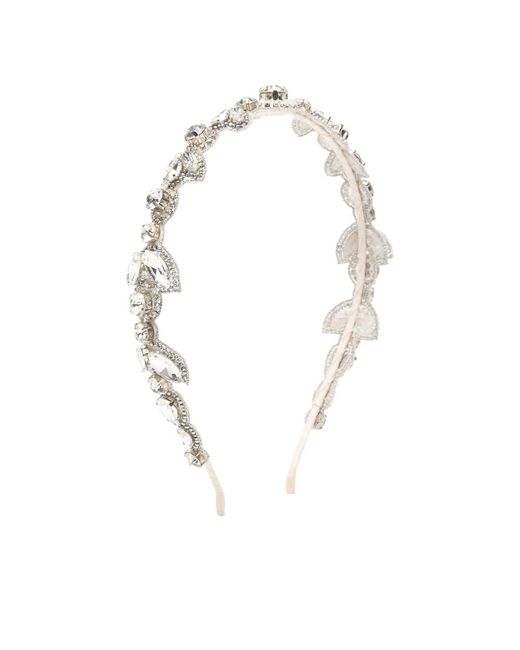 Jennifer Behr Metallic Crystal-Embellishment Hair Band