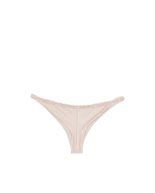 Frankie's Bikinis Natural Kate Ruffled Bikini Bottoms