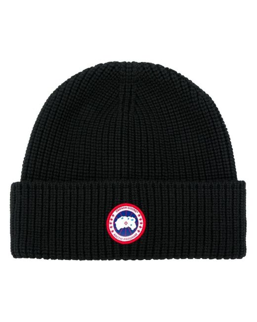 canada goose black disc rib toque