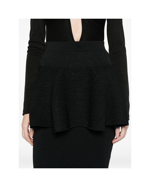 CFCL Black Pottery Glitter Layered Skirt