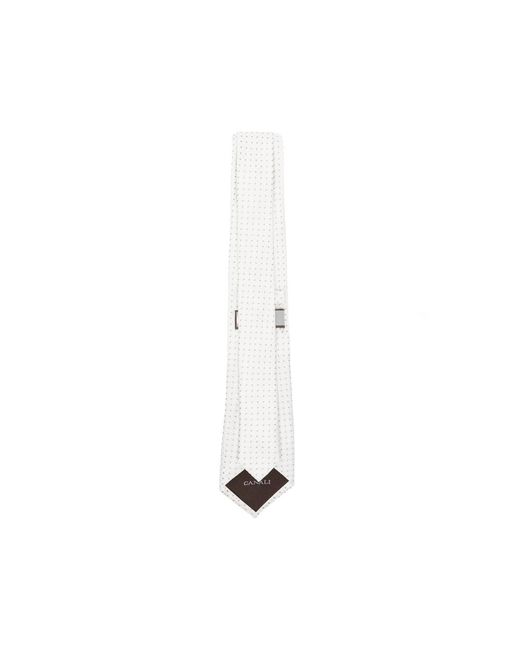 Canali White Micro-Pattern Tie for men