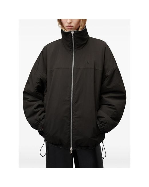 Alexander Wang Gray Reversible Funnel-Neck Track Jacket