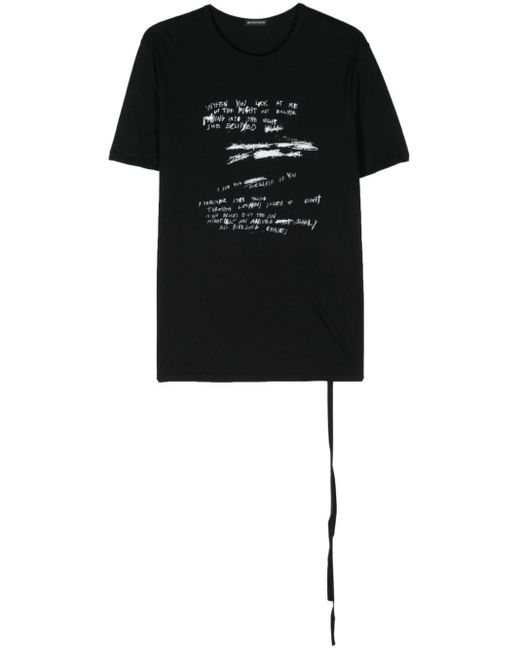 Ann Demeulemeester Black Fanie Cotton T-Shirt