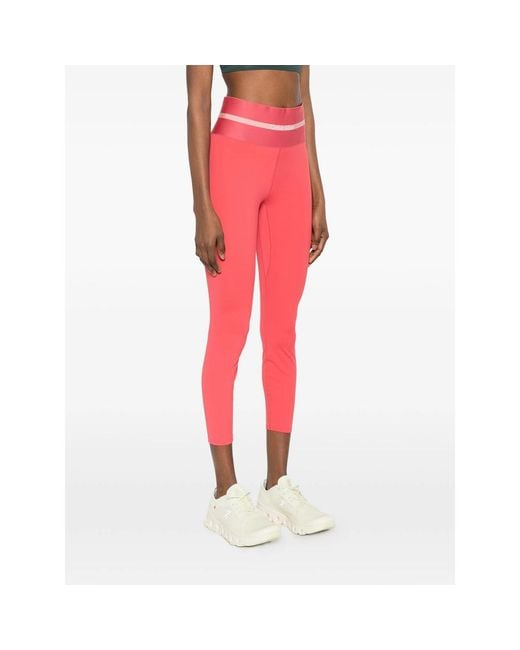 Calvin Klein Red Leggings Logo Detail