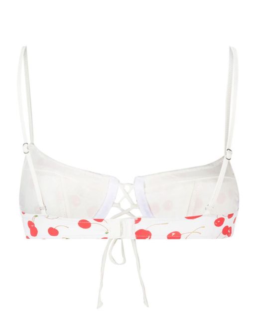 Frankie's Bikinis White X Sydney Sweeney Lucia Bikini Top