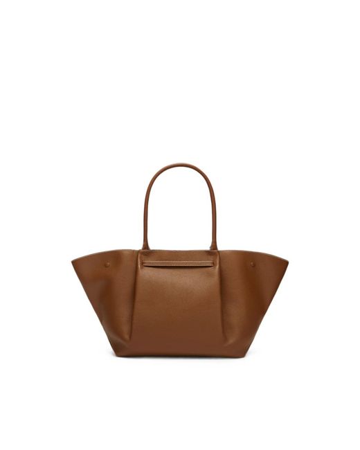 DeMellier London Brown New York Grain Leather Tote Bag