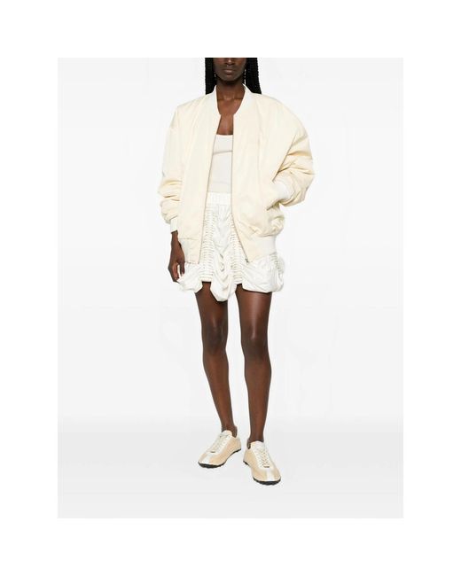 RAXXY White Draped Mini Skirt