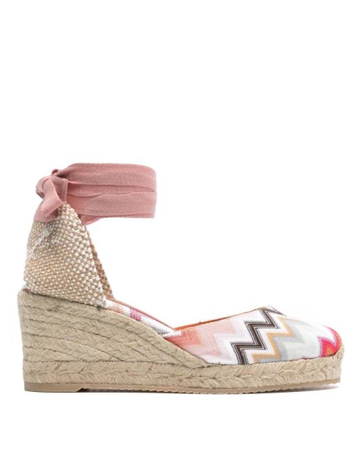 Missoni Pink 60Mm Zigzag-Woven Espadrilles