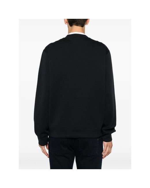 Emporio Armani Black Logo-Patch Sweater for men