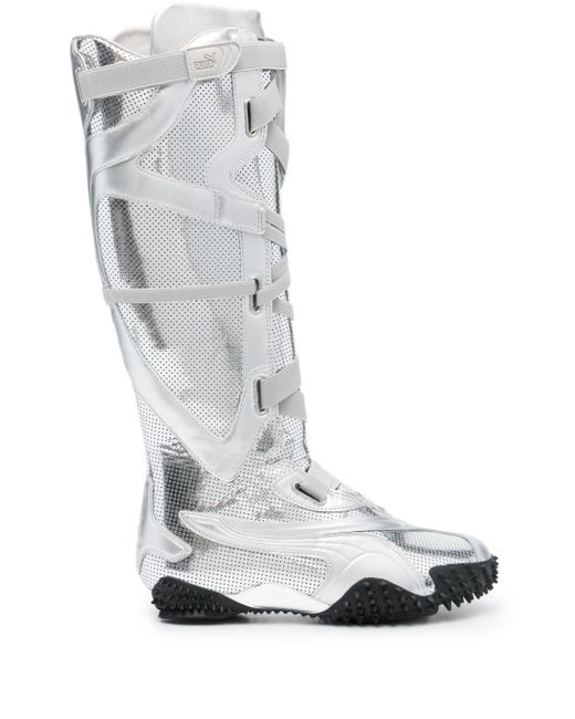 PUMA White X Ottolinger Leather Knee-High Boots