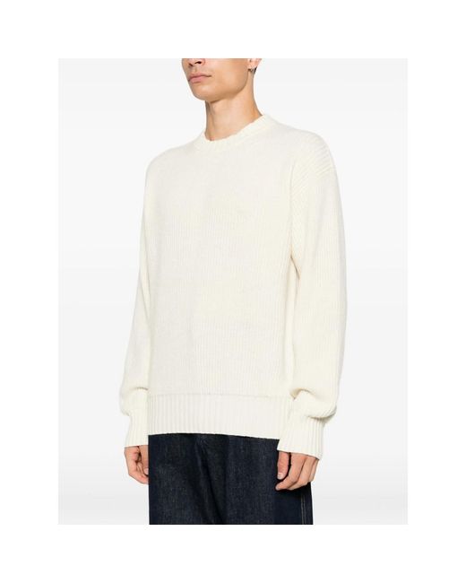 Diana Studio White Ribbed-Knit Sweater for men