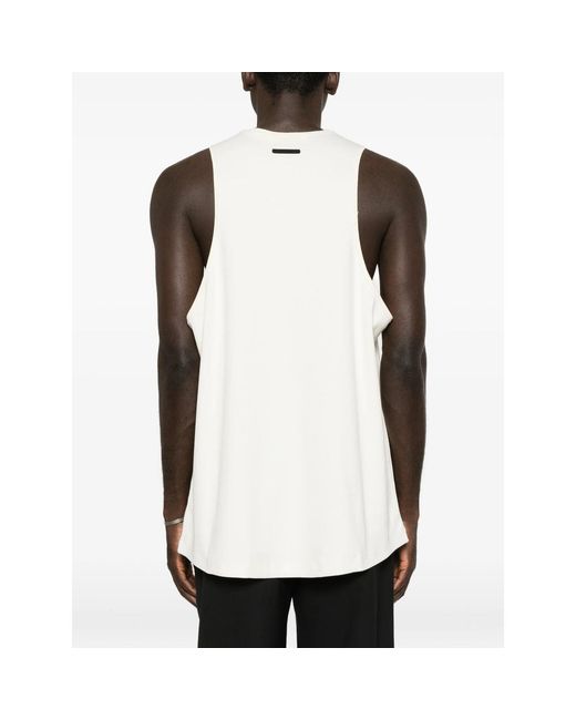 Fear Of God White Essential Ribbed Tank Top for men