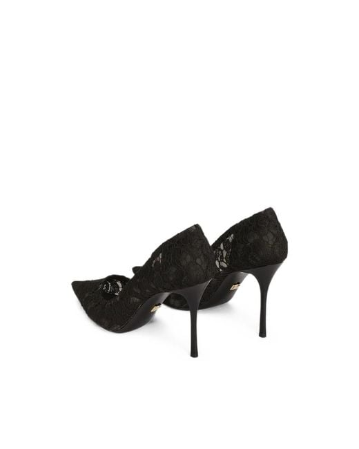 Dolce & Gabbana Black Lace Pumps