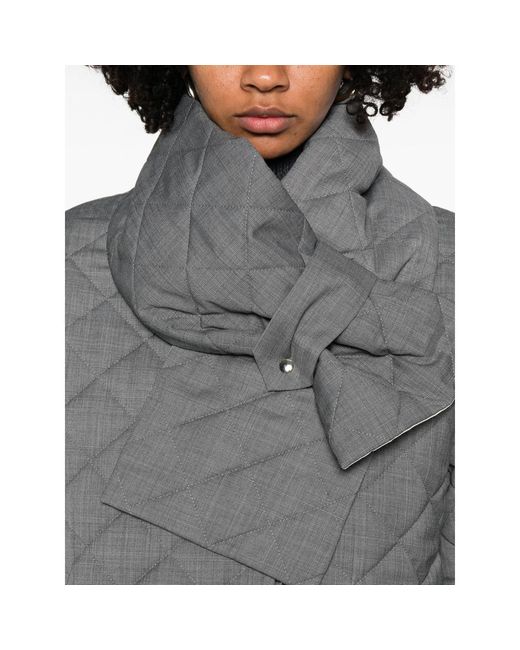 Viktoria Chan Gray Quilted Puffer Jacket