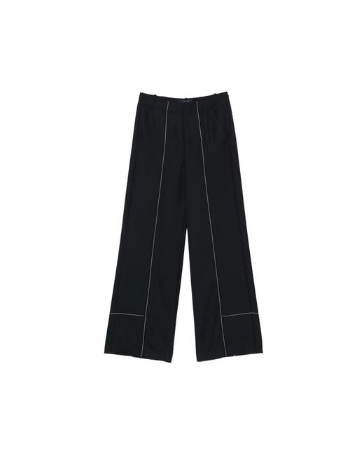 Seafarer Black Wool Palazzo Pants
