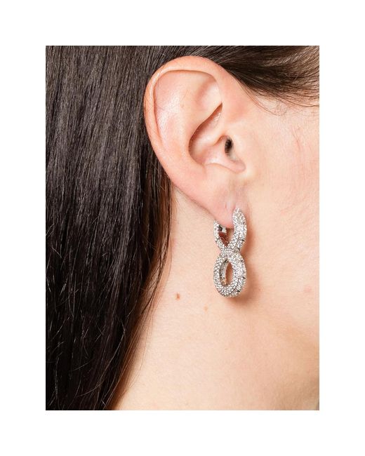 DARKAI Metallic Spiked Infinity Earrings for men
