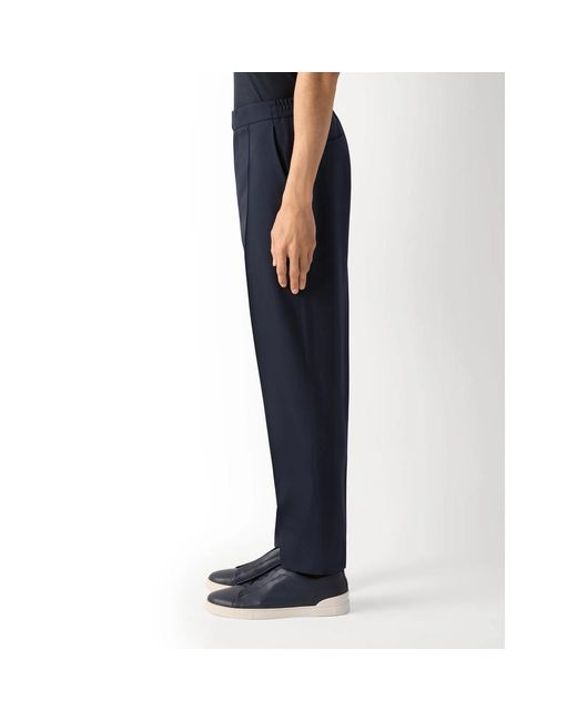 Zegna Blue Wool Pants for men