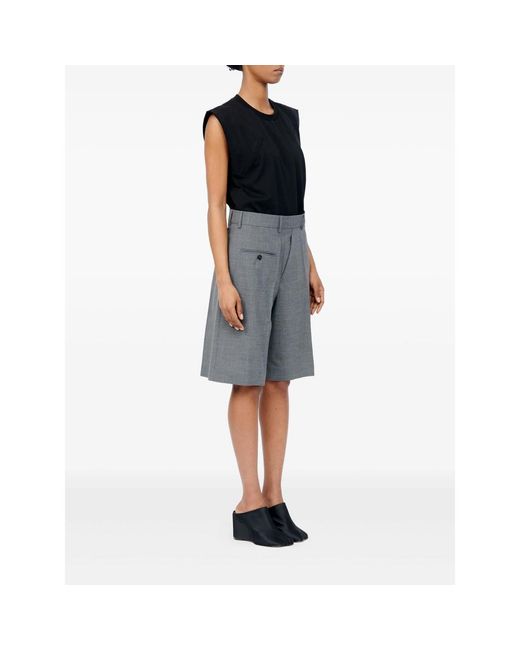MM6 by Maison Margiela Blue Button Detail Shorts