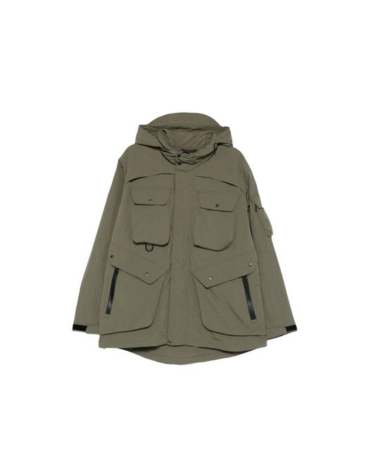 JG1 Green Multi-Pocket Hooded Jacket for men