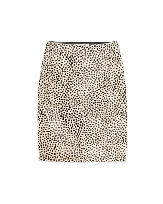Rohe Natural Cheetah Pony Hair Midi Skirt