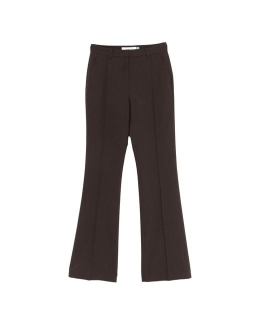 AYA MUSE Gray Seam-Detail Trousers