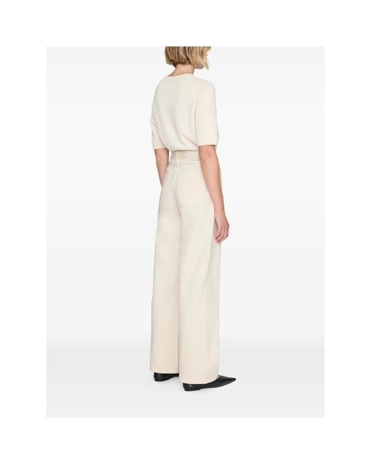 Anine Bing White Brie Jeans
