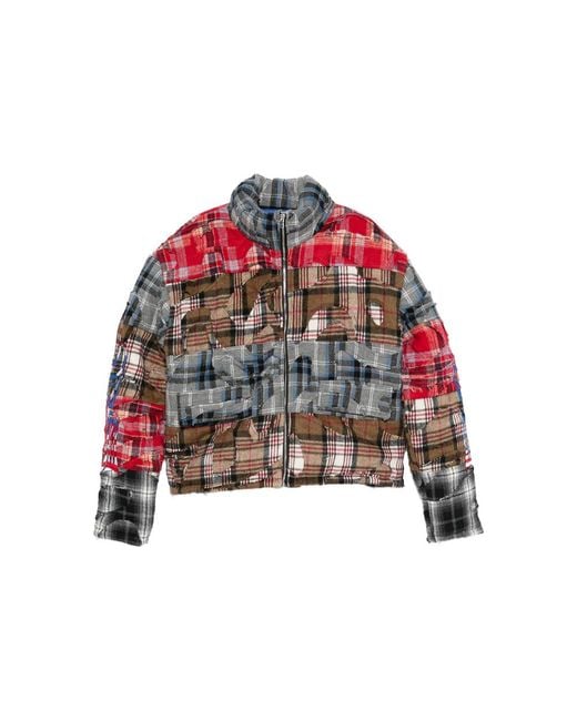 Who Decides War Red Ruin Patchwork-Design Jacket for men