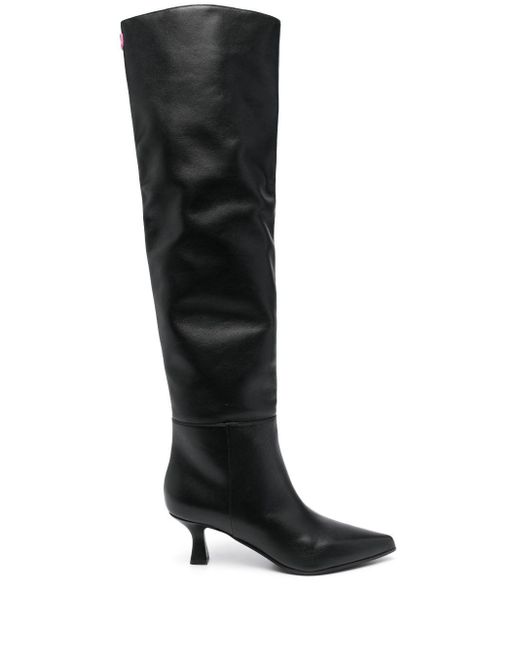 3Juin Black 60Mm Pointed-Toe Leather Boots