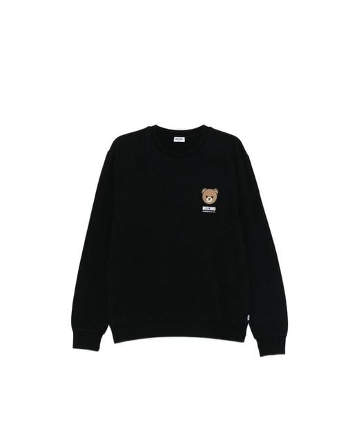 Moschino Black Bear-Print Sweatshirt for men