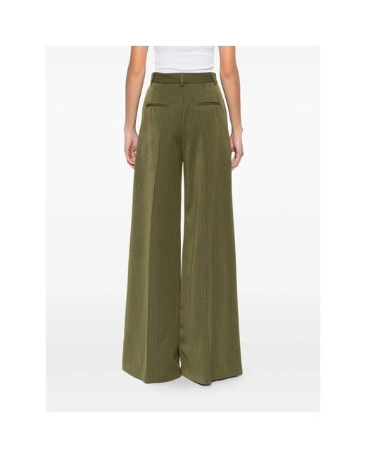 LE SULLY STUDIO Green Pleated Trousers